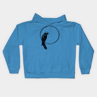 Parrot Perched Circle Kids Hoodie